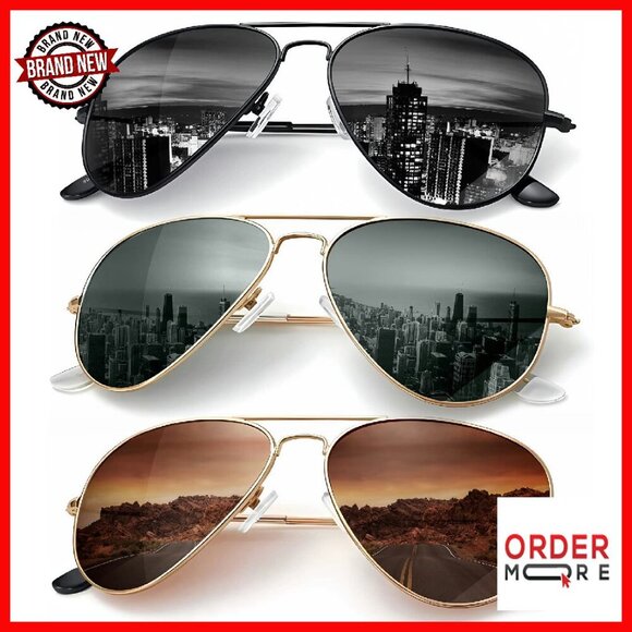 Classic Aviator Sunglasses Polarized Lens UV Blocking Unisex Driving main image 8